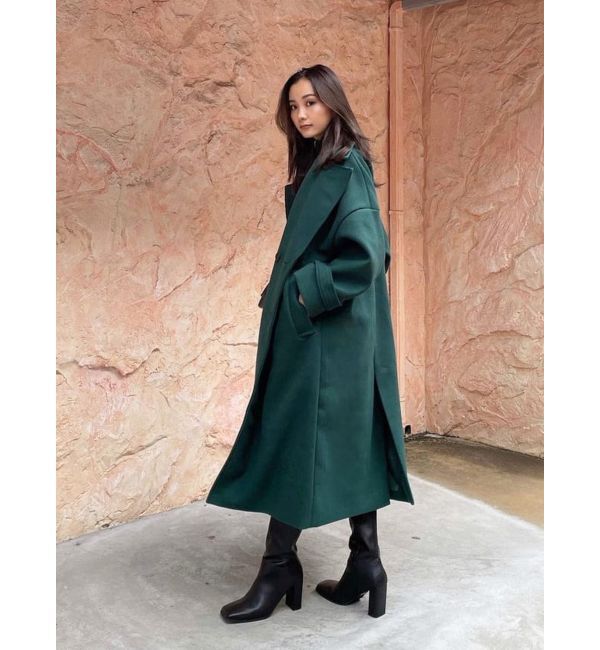 EMODA「ワイドカラーロングコート」|チェスターコート|