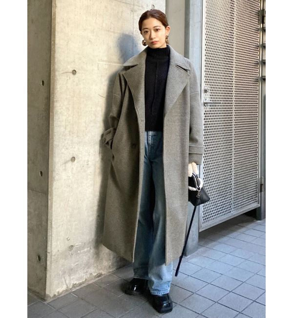 EMODA「ワイドカラーロングコート」|チェスターコート|