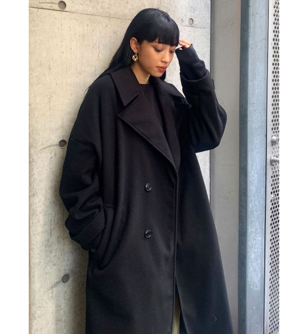 EMODA「ワイドカラーロングコート」|チェスターコート|