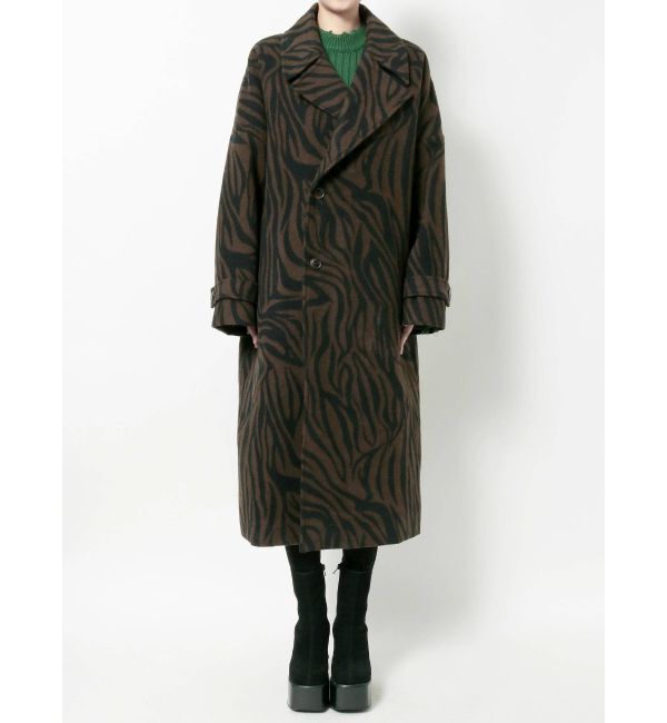 EMODA「ワイドカラーロングコート」|チェスターコート|