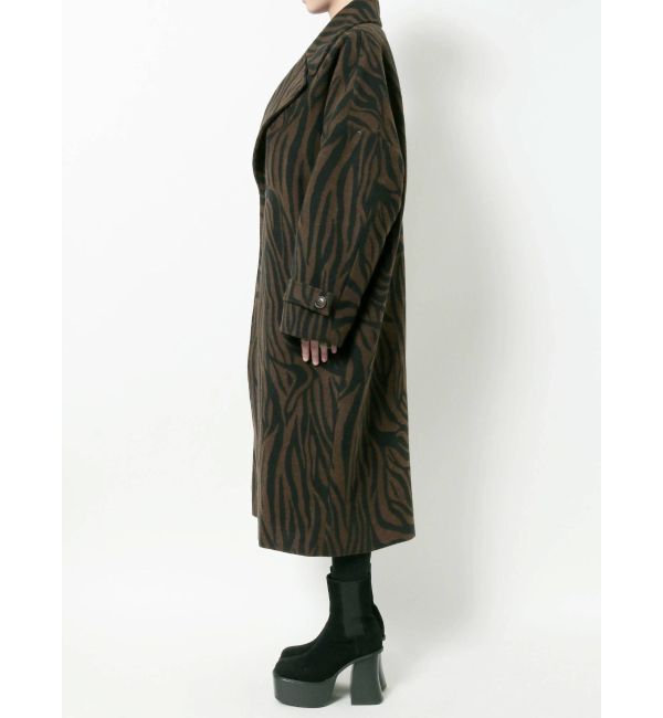 EMODA「ワイドカラーロングコート」|チェスターコート|