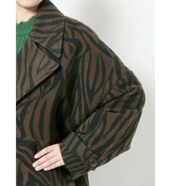 EMODA「ワイドカラーロングコート」|チェスターコート|