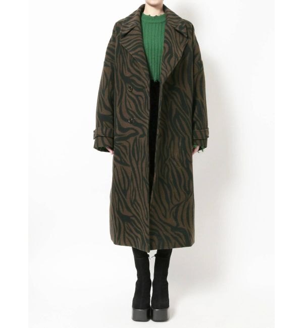 EMODA「ワイドカラーロングコート」|チェスターコート|