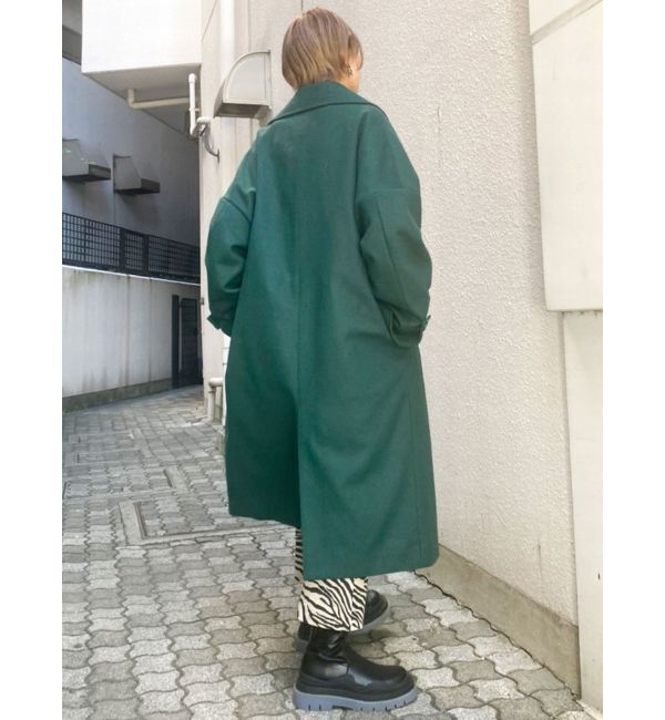 EMODA「ワイドカラーロングコート」|チェスターコート|