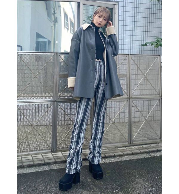 EMODA「フェイクムートンロングフレアコート」|その他|