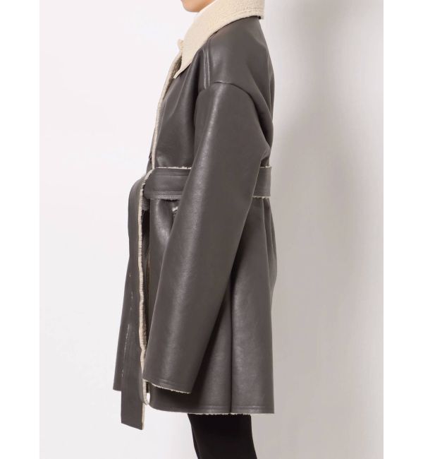 EMODA「フェイクムートンロングフレアコート」|その他|