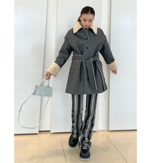 EMODA「フェイクムートンロングフレアコート」|その他|