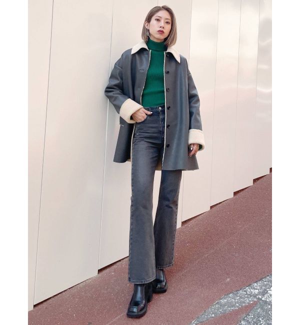 EMODA「フェイクムートンロングフレアコート」|その他|