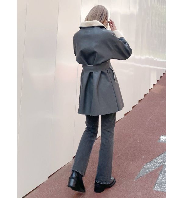 EMODA「フェイクムートンロングフレアコート」|その他|