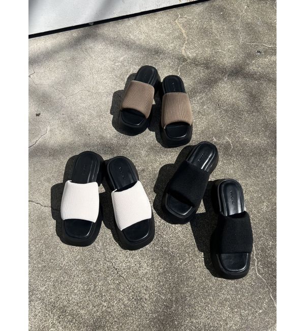 EMODA「ニットワイドバンドサンダル」|サンダル|