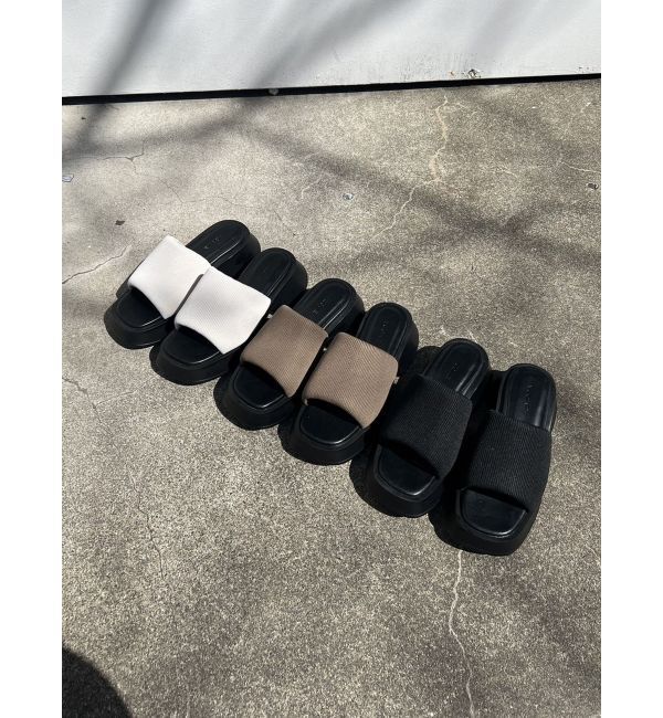 EMODA「ニットワイドバンドサンダル」|サンダル|