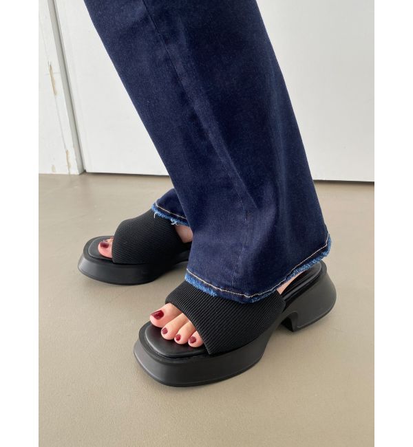 EMODA「ニットワイドバンドサンダル」|サンダル|