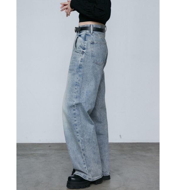 EMODA「ルーズワイドハイウエストジーンズ」|デニム|