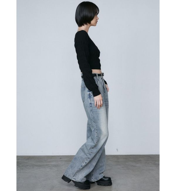 EMODA「ルーズワイドハイウエストジーンズ」|デニム|
