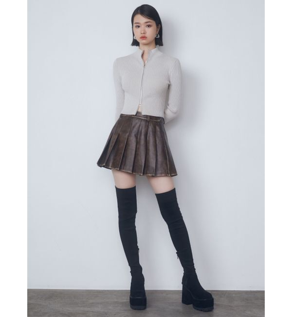 EMODA「ヴィンテージライクプリーツミニスカート」|スカート|