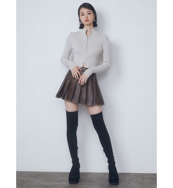 EMODA「ヴィンテージライクプリーツミニスカート」|スカート|