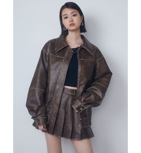 EMODA「ヴィンテージライクプリーツミニスカート」|スカート|