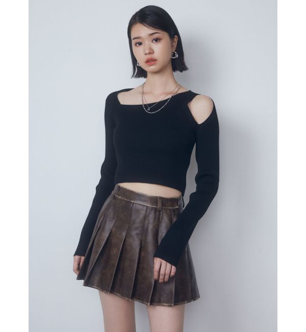 EMODA「ヴィンテージライクプリーツミニスカート」|スカート|