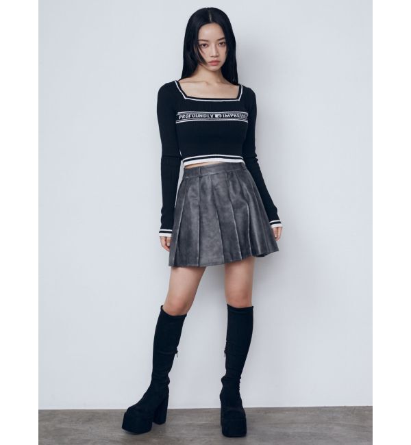 EMODA「ヴィンテージライクプリーツミニスカート」|スカート|