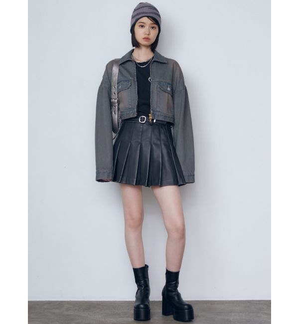 EMODA「ヴィンテージライクプリーツミニスカート」|スカート|