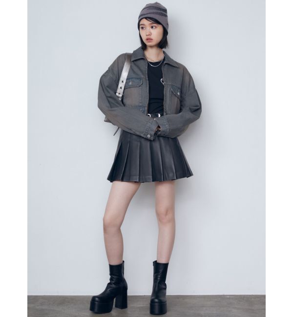 EMODA「ヴィンテージライクプリーツミニスカート」|スカート|