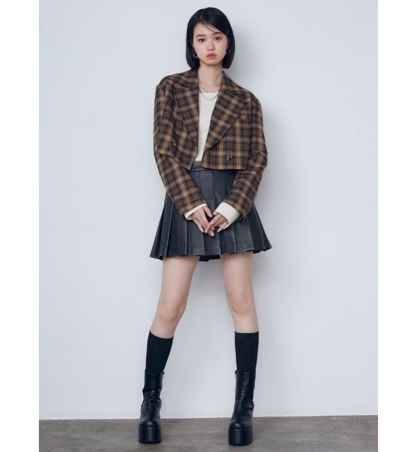 EMODA「ヴィンテージライクプリーツミニスカート」|スカート|