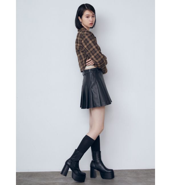 EMODA「ヴィンテージライクプリーツミニスカート」|スカート|