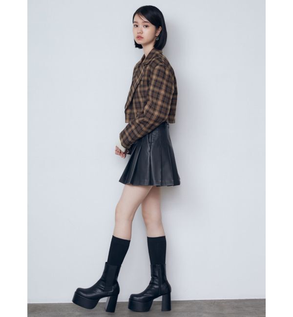 EMODA「ヴィンテージライクプリーツミニスカート」|スカート|