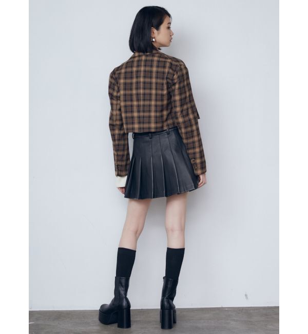 EMODA「ヴィンテージライクプリーツミニスカート」|スカート|