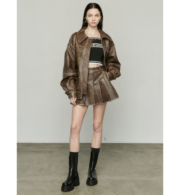 EMODA「ヴィンテージライクプリーツミニスカート」|スカート|