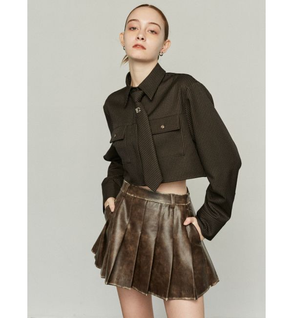 EMODA「ヴィンテージライクプリーツミニスカート」|スカート|