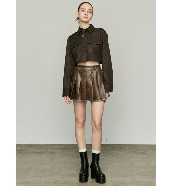 EMODA「ヴィンテージライクプリーツミニスカート」|スカート|