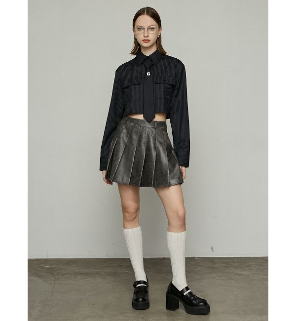 EMODA「ヴィンテージライクプリーツミニスカート」|スカート|
