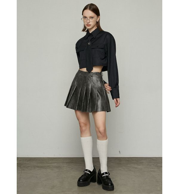 EMODA「ヴィンテージライクプリーツミニスカート」|スカート|