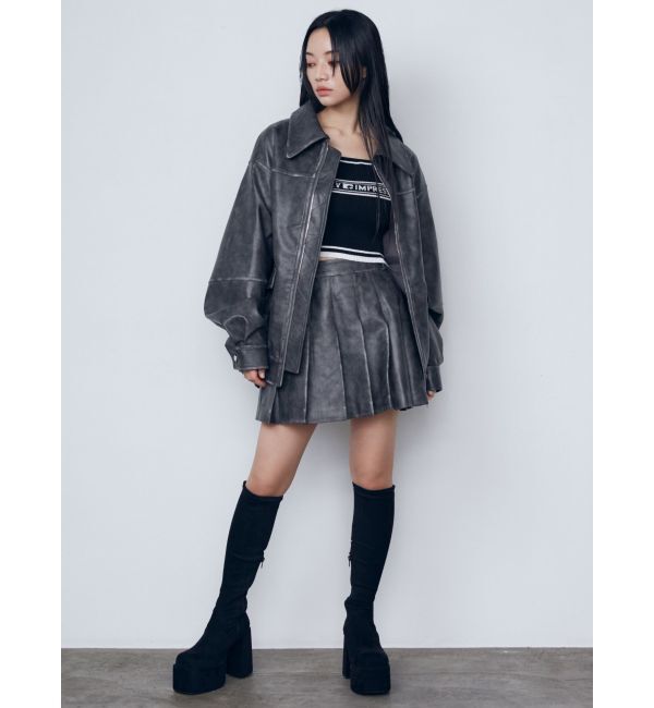 EMODA「ヴィンテージライクプリーツミニスカート」|スカート|