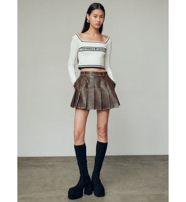 EMODA「ヴィンテージライクプリーツミニスカート」|スカート|