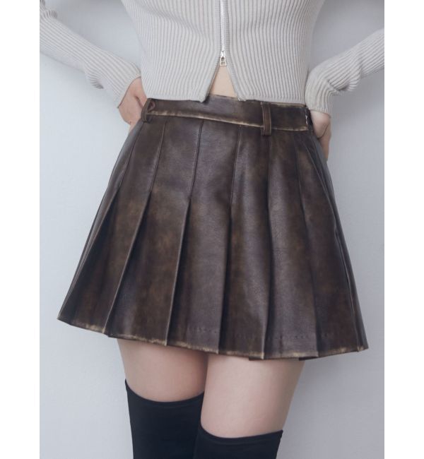 EMODA「ヴィンテージライクプリーツミニスカート」|スカート|