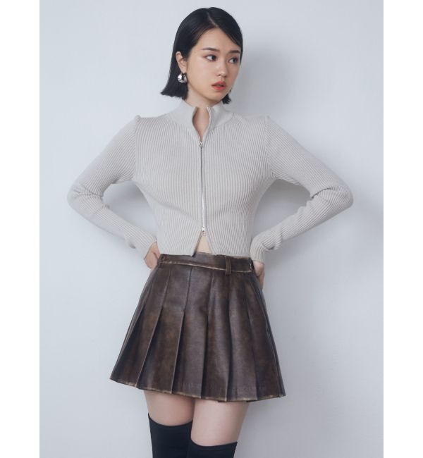 EMODA「ヴィンテージライクプリーツミニスカート」|スカート|