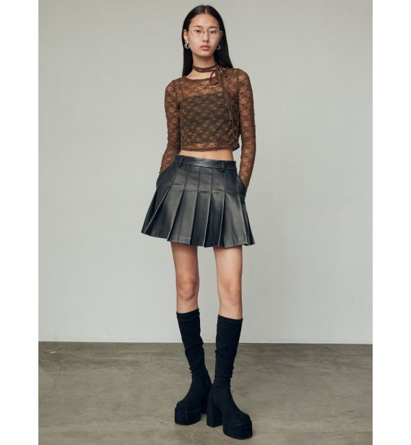 EMODA「ヴィンテージライクプリーツミニスカート」|スカート|