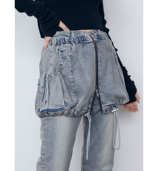 EMODA「レイヤージャストウエストフレアージーンズ」|デニム|