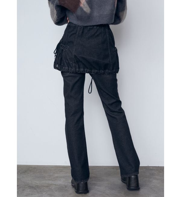 EMODA「レイヤージャストウエストフレアージーンズ」|デニム|