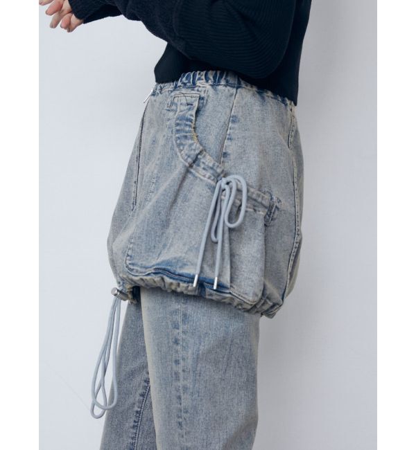 EMODA「レイヤージャストウエストフレアージーンズ」|デニム|