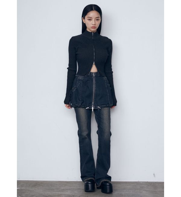 EMODA「レイヤージャストウエストフレアージーンズ」|デニム|