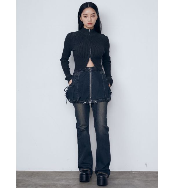 EMODA「レイヤージャストウエストフレアージーンズ」|デニム|