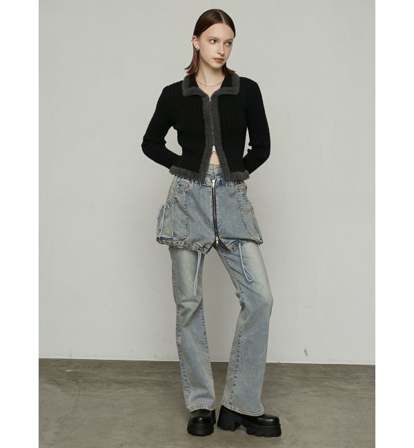 EMODA「レイヤージャストウエストフレアージーンズ」|デニム|