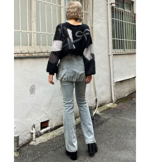 EMODA「レイヤージャストウエストフレアージーンズ」|デニム|