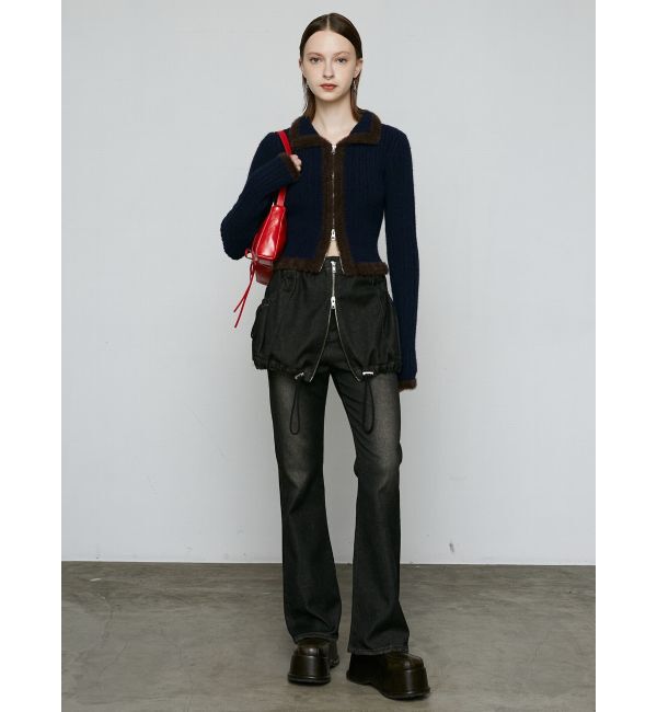 EMODA「レイヤージャストウエストフレアージーンズ」|デニム|