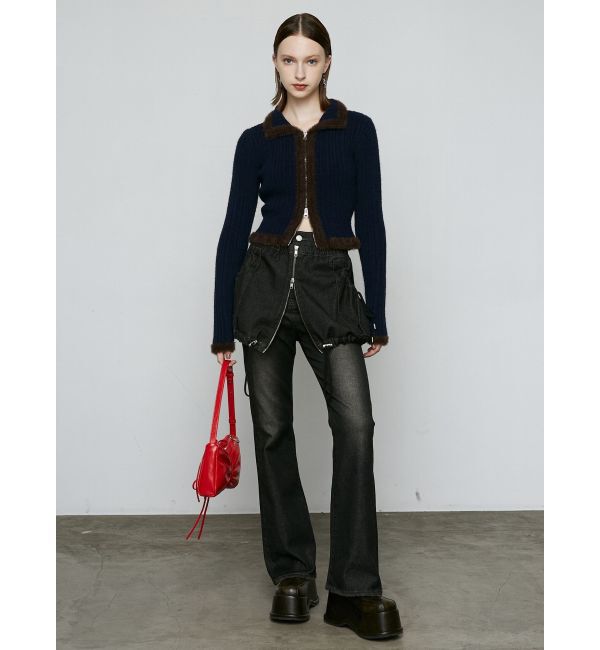 EMODA「レイヤージャストウエストフレアージーンズ」|デニム|