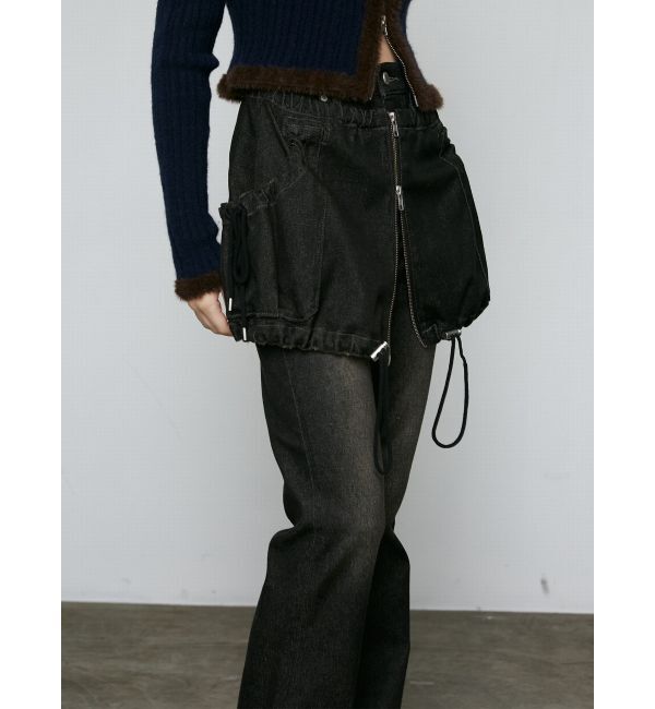 EMODA「レイヤージャストウエストフレアージーンズ」|デニム|