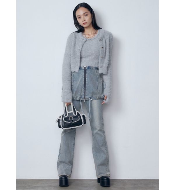 EMODA「レイヤージャストウエストフレアージーンズ」|デニム|